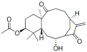 (3S,4aR,6R,10R,13aR)-3-Acetoxy-1,2,3,4,4a,5,6,9,10,11,12,13a-dodecahydro-6-hydroxy-4,4,13a-trimethyl-9-methylene-10,7-metheno-7H-benzocycloundecene-8,13-dione Struktur