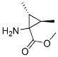 Cyclopropanecarboxylic acid, 1-amino-2,3-dimethyl-, methyl ester, (1alpha,2alpha,3beta)- (9CI) Struktur