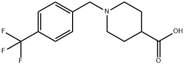 1-(4-TRIFLUOROMETHYL-BENZYL)-PIPERIDINE-4-CARBOXYLIC ACID HYDROCHLORIDE Struktur