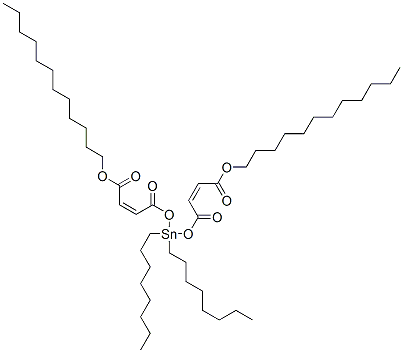 dodecyl (Z,Z)-6,6-dioctyl-4,8,11-trioxo-5,7,12-trioxa-6-stannatetracosa-2,9-dienoate Struktur