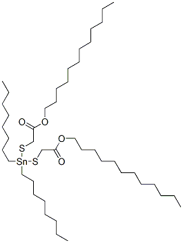 dodecyl 4,4-dioctyl-7-oxo-8-oxa-3,5-dithia-4-stannaicosanoate Struktur