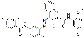 N-(5-Chloro-2-methoxyphenyl)-4-[[5-[(2,4-dimethylbenzoyl)amino]-2-methylphenyl]azo]-3-hydroxy-2-naphthalenecarboxamide Struktur