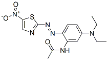 N-[5-(diethylamino)-2-[(5-nitro-2-thiazolyl)azo]phenyl]acetamide Struktur