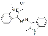 1,2-dimethyl-3-[(2-methyl-1H-indol-3-yl)azo]-1H-indazolium chloride Struktur