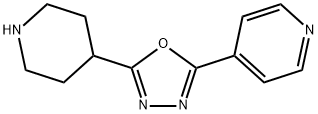 4-[5-(piperidin-4-yl)-1,3,4-oxadiazol-2-yl]pyridine Struktur