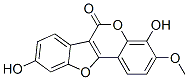 4,9-Dihydroxy-3-methoxy-6H-benzofuro[3,2-c][1]benzopyran-6-one Struktur