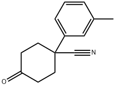 4-CYANO-4-(3-METHYLPHENYL)CYCLOHEXANONE Struktur