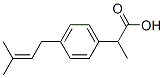 Benzeneacetic acid, -alpha--methyl-4-(3-methyl-2-butenyl)- (9CI) Struktur