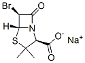 sodium [2S-(2alpha,5alpha,6alpha)]-6-bromo-3,3-dimethyl-7-oxo-4-thia-1-azabicyclo[3.2.0]heptane-2-carboxylate Struktur