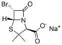 (2S,5β)-6α-ブロモ-3,3-ジメチル-7-オキソ-4-チア-1-アザビシクロ[3.2.0]ヘプタン-2β-カルボン酸ナトリウム 化學(xué)構(gòu)造式