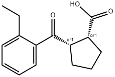 CIS-2-(2-ETHYLBENZOYL)CYCLOPENTANE-1-CARBOXYLIC ACID Struktur