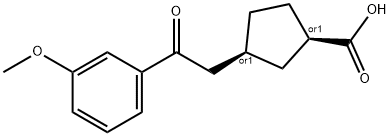 CIS-3-[2-(3-METHOXYPHENYL)-2-OXOETHYL]CYCLOPENTANE-1-CARBOXYLIC ACID Struktur