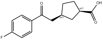 CIS-3-[2-(4-FLUOROPHENYL)-2-OXOETHYL]CYCLOPENTANE-1-CARBOXYLIC ACID Struktur