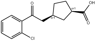 CIS-3-[2-(2-CHLOROPHENYL)-2-OXOETHYL]CYCLOPENTANE-1-CARBOXYLIC ACID Struktur