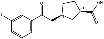 CIS-3-[2-(3-IODOPHENYL)-2-OXOETHYL]CYCLOPENTANE-1-CARBOXYLIC ACID Struktur