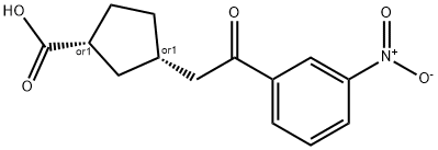 CIS-3-[2-OXO-2-(3-NITROPHENYL)ETHYL]CYCLOPENTANE-1-CARBOXYLIC ACID Struktur