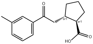 TRANS-2-[2-(3-METHYLPHENYL)-2-OXOETHYL]CYCLOPENTANE-1-CARBOXYLIC ACID Struktur