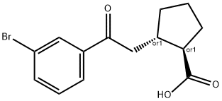 TRANS-2-[2-(3-BROMOPHENYL)-2-OXOETHYL]CYCLOPENTANE-1-CARBOXYLIC ACID Struktur