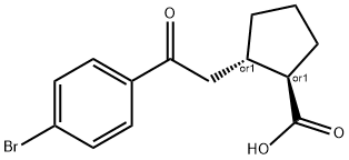 TRANS-2-[2-(4-BROMOPHENYL)-2-OXOETHYL]CYCLOPENTANE-1-CARBOXYLIC ACID Struktur