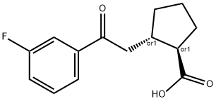 TRANS-2-[2-(3-FLUOROPHENYL)-2-OXOETHYL]CYCLOPENTANE-1-CARBOXYLIC ACID Struktur