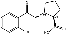 TRANS-2-[2-(2-CHLOROPHENYL)-2-OXOETHYL]CYCLOPENTANE-1-CARBOXYLIC ACID Struktur