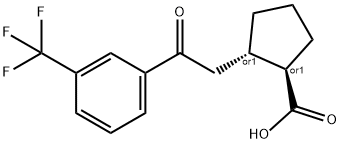 TRANS-2-[2-OXO-2-(3-TRIFLUOROMETHYLPHENYL)ETHYL]CYCLOPENTANE-1-CARBOXYLIC ACID Struktur