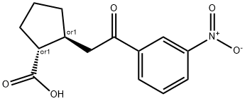 TRANS-2-[2-OXO-2-(3-NITROPHENYL)ETHYL]CYCLOPENTANE-1-CARBOXYLIC ACID Struktur