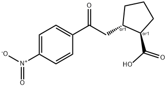 TRANS-2-[2-OXO-2-(4-NITROPHENYL)ETHYL]CYCLOPENTANE-1-CARBOXYLIC ACID Struktur