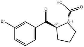 TRANS-2-(3-BROMOBENZOYL)CYCLOPENTANE-1-CARBOXYLIC ACID Struktur