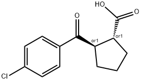 TRANS-2-(4-CHLOROBENZOYL)CYCLOPENTANE-1-CARBOXYLIC ACID Struktur