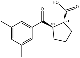 TRANS-2-(3,5-DIMETHYLBENZOYL)CYCLOPENTANE-1-CARBOXYLIC ACID Struktur