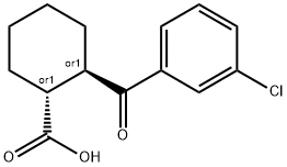 TRANS-2-(3-CHLOROBENZOYL)CYCLOHEXANE-1-CARBOXYLIC ACID Struktur