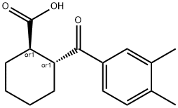 TRANS-2-(3,4-DIMETHYLBENZOYL)CYCLOHEXANE-1-CARBOXYLIC ACID Struktur