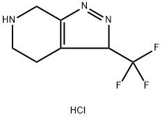 3-TRIFLUOROMETHYL-4,5,6,7-TETRAHYDRO-4-AZAINDAZOLE HYDROCHLORIDE Struktur