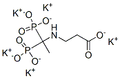 N-(1,1-diphosphonoethyl)-beta-alanine, potassium salt Struktur