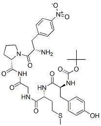 N-(tert-butoxycarbonyl)-L-tyrosyl-D-methionylglycyl-4-nitro-3-phenyl-L-alanyl-L-prolinamide Struktur