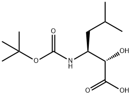 N-BOC-(2S,3S)-2-HYDROXY-3-AMINO-5-METHYLHEXANOIC ACID Struktur