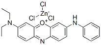 3-(diethylamino)-7-(phenylamino)phenoxazin-5-ium trichlorozincate Struktur