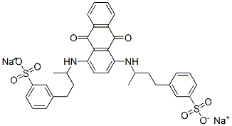 disodium 3,3'-[(9,10-dihydro-9,10-dioxo-1,4-anthrylene)bis[imino(3-methylpropane-1,3-diyl)]]bis(benzenesulphonate) Struktur