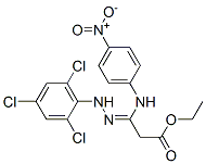 ethyl 3-[(4-nitrophenyl)amino]-3-[(2,4,6-trichlorophenyl)hydrazono]propionate Struktur