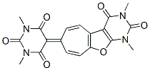 2,4,6(1H,3H,5H)-Pyrimidinetrione,  1,3-dimethyl-5-(1,2,3,4-tetrahydro-1,3-dimethyl-2,4-dioxo-7H-cyclohepta[4,5]furo[2,3-d]pyrimidin-7-ylidene)- Struktur