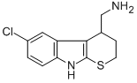 6-Chloro-2,3,4,9-tetrahydrothiopyrano(2,3-b)indole-4-methylamine Struktur