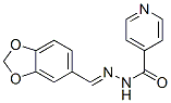 N-(benzo[1,3]dioxol-5-ylmethylideneamino)pyridine-4-carboxamide Struktur