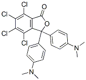 4,5,6,7-tetrachloro-3,3-bis[4-(dimethylamino)phenyl]phthalide Struktur