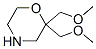 2,2-bis(Methoxymethyl)morpholine Struktur