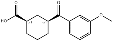 CIS-3-(3-METHOXYBENZOYL)CYCLOHEXANE-1-CARBOXYLIC ACID Struktur