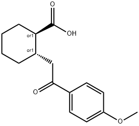 TRANS-2-[2-(4-METHOXYPHENYL)-2-OXOETHYL]CYCLOHEXANE-1-CARBOXYLIC ACID Struktur