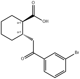 TRANS-2-[2-(3-BROMOPHENYL)-2-OXOETHYL]CYCLOHEXANE-1-CARBOXYLIC ACID Struktur