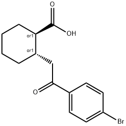 TRANS-2-[2-(4-BROMOPHENYL)-2-OXOETHYL]CYCLOHEXANE-1-CARBOXYLIC ACID Struktur