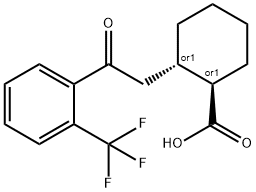 TRANS-2-[2-OXO-2-(2-TRIFLUOROMETHYLPHENYL)ETHYL]CYCLOHEXANE-1-CARBOXYLIC ACID Struktur